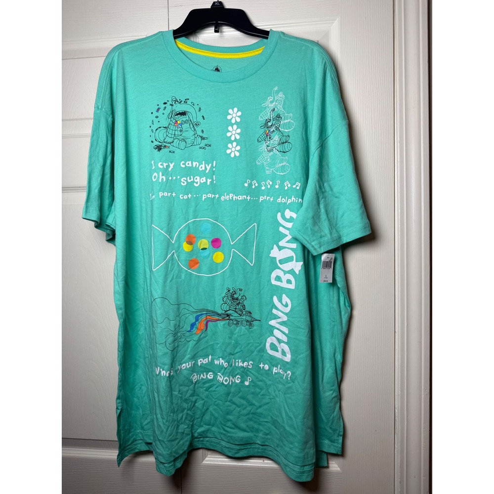Disney Pixar Inside Out Bing Bong Graphic T-Shirt Teal XL NWT